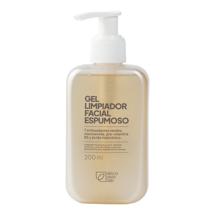 Gel Limpiador Espumoso con Niacinamida + 7 Antioxidantes Verdes (200ml) | Ético Skin Lab