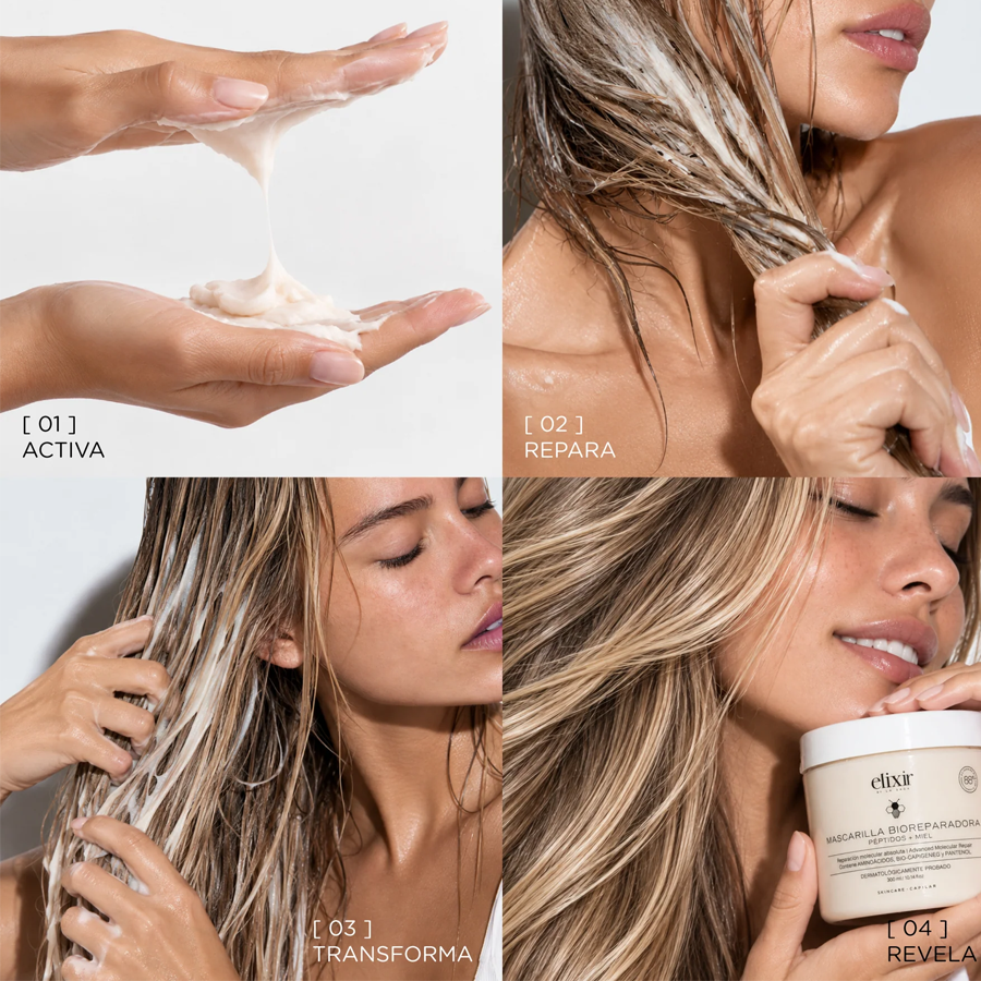 Mascarilla Capilar Bio-Reparadora Péptidos + Miel (300ml)