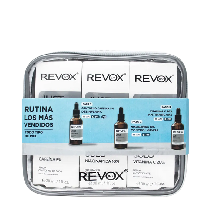 Kit Revox Los Más Vendidos (Niacinamida + Vitamina C + Cafeína)