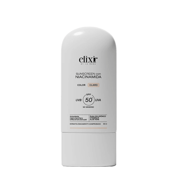 Protector Solar Elixir - Ligero con Color + Niacinamida SPF 50 (60ml)